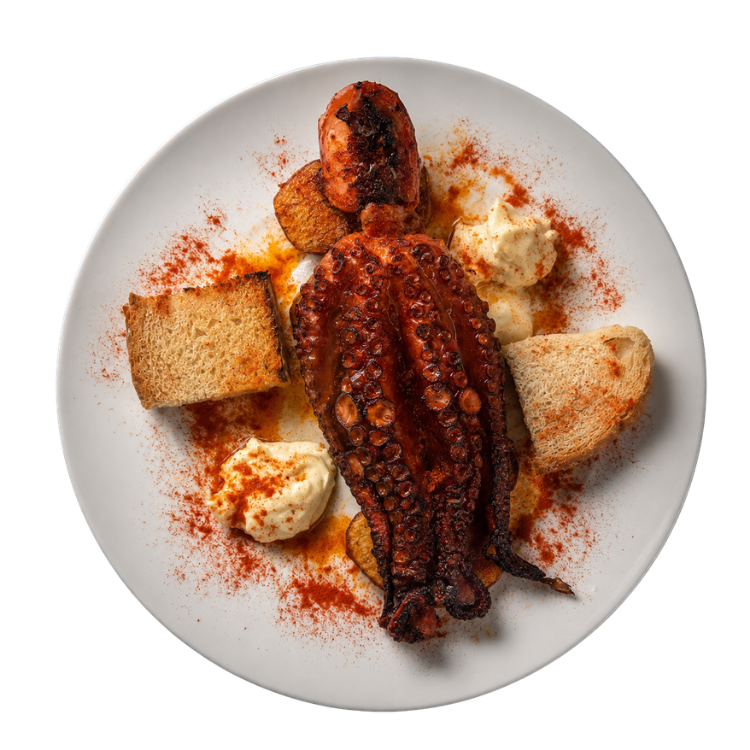 plato pulpo resturante Càlig
